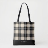 Monogramm-Thompson-Kameltartan-kariertes Muster Tasche (Vorderseite)