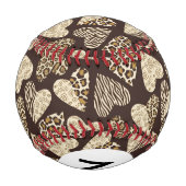 Monogramm Tierhaut mit Herz Baseball (Rückseite)