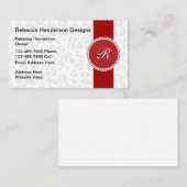 Monogramm-Tiermuster-stilvoller Entwurf Visitenkarte (Vorne/Hinten)