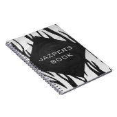 Monogramm-Tiger-Schwarzweiss-Druck Notizblock (Rechte Seite)