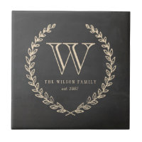 Monogramm-Tile im Chalkboard-Stil
