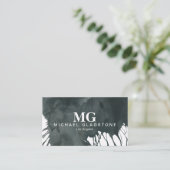 Monogramm Tinte Visitenkarte (Stehend Vorderseite)