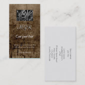 Monogramm, Tischler-Geschäft, Ledereffekt Visitenkarte (Vorne/Hinten)