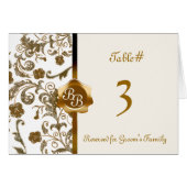 Monogramm-Tischnummer (Vorderseite (Horizontal))