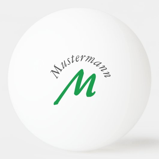 Monogramm Tischtennisball (Vorderseite)