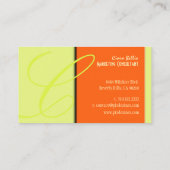 Monogramm, Ton im Ton {anpassbarer Hintergrund} Visitenkarte (Rückseite)