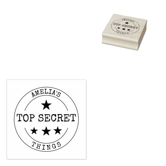 Monogramm TOP SECRET Gummistempel (Stempel)