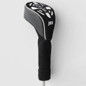 Monogramm, Totenkopf-Pilot & Flugzeugpropeller, Mi Golf Headcover (angewinkelt)