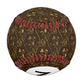 Monogramm Traubendekor Baseball (Rückseite)