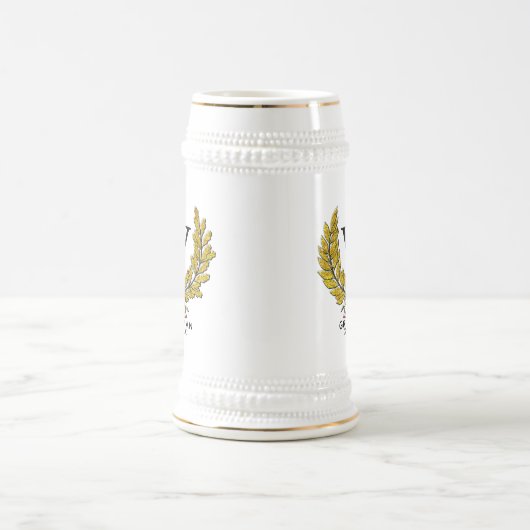 Monogramm-Trauzeuge-Bester Mann Bierglas (Mittel)