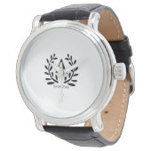 MONOGRAMM TRAUZEUGE HINZUFÜGEN JAHRESDATUM NAME GI ARMBANDUHR (Schrägansicht)