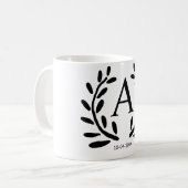 MONOGRAMM TRAUZEUGE HINZUFÜGEN JAHRESDATUM NAME GI KAFFEETASSE (Vorderseite Links)