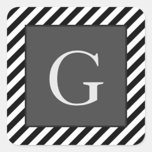 Monogramm Trauzeugen Trauzeuge Vatergarnstreifen Quadratischer Aufkleber