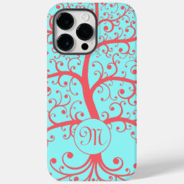 Monogramm Tree des Lebens Retro Minimalistisch ros Case-Mate iPhone 14 Pro Max Hülle