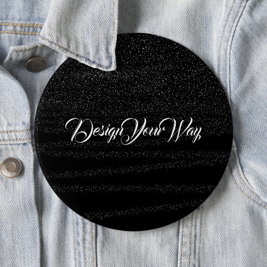 Monogramm trendige schwarze Retro-Schrift Initial  Button (Beispiel)