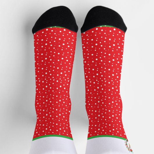 Monogramm, trendy Weihnachtsrentiere Socken (Oben)