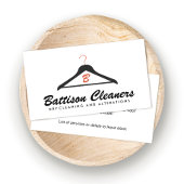 Monogramm Trockenreiniger, Trockenreinigung Visitenkarte