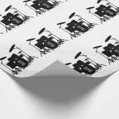 Monogramm-Trommelfell-Set Geschenkpapier (Ecke)