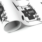 Monogramm-Trommelfell-Set Geschenkpapier (Rolleneckpunkt)