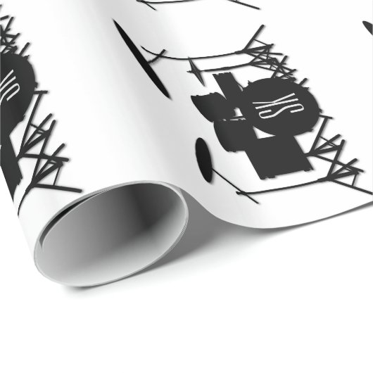 Monogramm-Trommelfell-Set Geschenkpapier (Rolleneckpunkt)