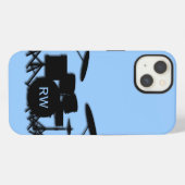 Monogramm-Trommeln iPhone Hülle (Rückseite (Horizontal))
