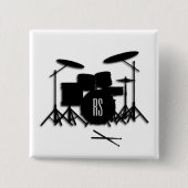 Monogramm-Trommelset Button (Vorderseite)