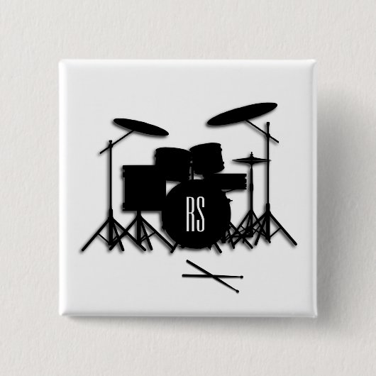 Monogramm-Trommelset Button (Vorderseite)