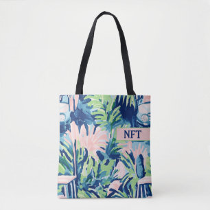 Monogramm-Tropen-Blumen-Golftasche Tasche