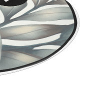 Monogramm Tropenglas-Zuschnitt Schneidebrett (Ecke)