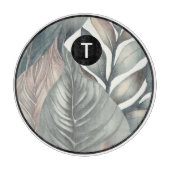 Monogramm Tropenglas-Zuschnitt Schneidebrett (Vorderseite)