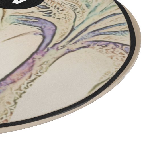 Monogramm Tropenglas-Zuschnitt Schneidebrett (Ecke)