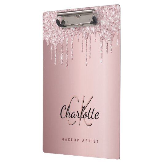 Monogramm-Tropfen Klemmbrett (Links)