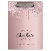 Monogramm-Tropfen Klemmbrett (Vorderseite)