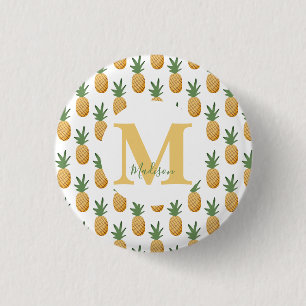 Monogramm Tropica Ananas Button