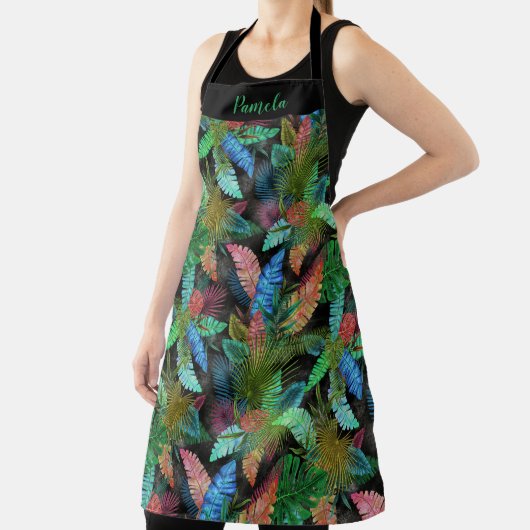 Monogramm tropische Blätter Schürze (InSitu)