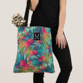 Monogramm tropische Blätter Tasche (Von Nahem)