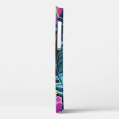 Monogramm Tropisches Blattwerk Hummingbird Case-Mate iPhone Hülle (Rückseite / Links)