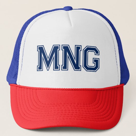 Monogramm Truckerkappe (Vorderseite)
