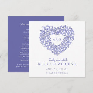 Monogramm Tulpen Herz reduzierte Hochzeit Ankündigung