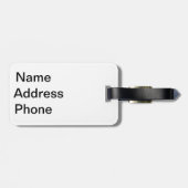 Monogramm-Tupfen-Gepäckanhänger Gepäckanhänger (Rückseite horizontal)