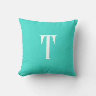 Monogramm Türkis Kissen