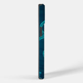 Monogramm Türkis und Blauer Kraken Case-Mate iPhone Hülle (Rückseite / Rechts)