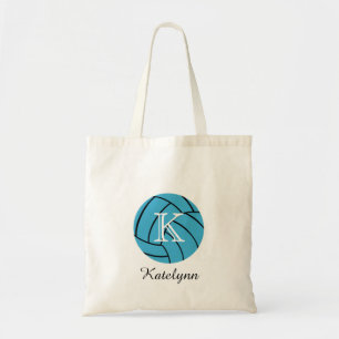 Monogramm-Türkis-Volleyball-Taschen-Tasche Tragetasche