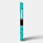 Monogramm türkisfarbene Gymnastik Herz Bogen Case-Mate iPhone Hülle (Rückseite / Links)