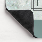Monogramm Türkisgrüner Marmorglitzer Monogramm Mousepad (Ecke)
