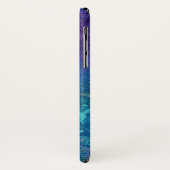 Monogramm-Turquoise und grüne Lotus-Blume Case-Mate iPhone Hülle (Hinten/Links)