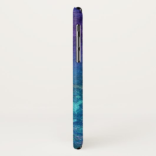 Monogramm-Turquoise und grüne Lotus-Blume Case-Mate iPhone Hülle (Hinten/Links)