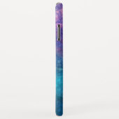 Monogramm-Turquoise und grüne Lotus-Blume Case-Mate iPhone Hülle (Hinten/Rechts)