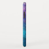 Monogramm-Turquoise und grüne Lotus-Blume Case-Mate iPhone Hülle (Hinten/Rechts)