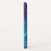 Monogramm-Turquoise und grüne Lotus-Blume Case-Mate iPhone Hülle (Hinten/Links)